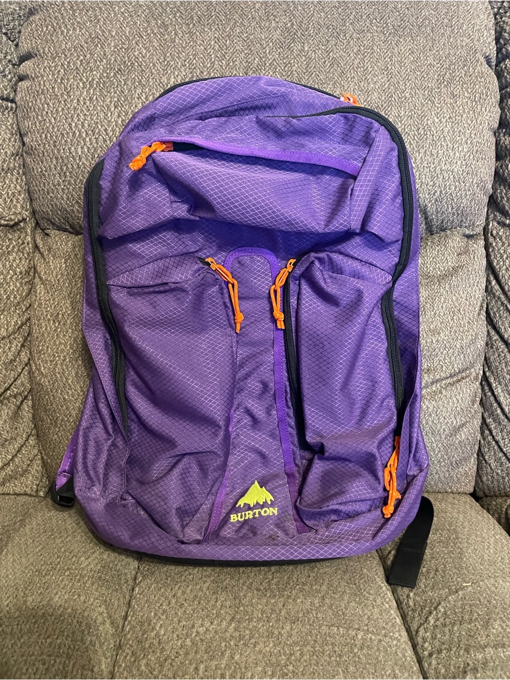 Burton Purple Backpack with Orange Accents